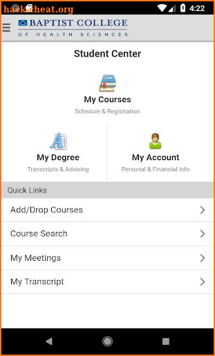 Baptist College MyCampus screenshot