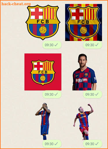 Barcelona stickers screenshot