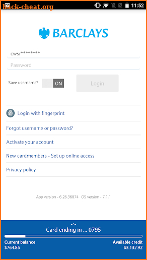 Barclays US for Android screenshot