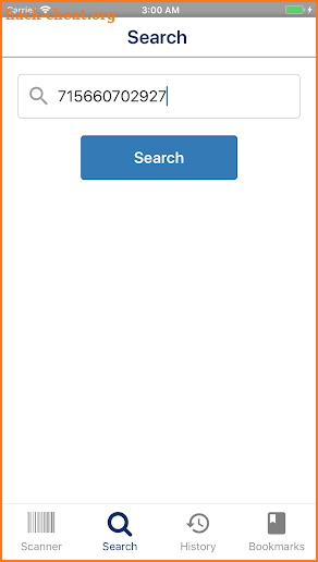 BARCODE LOOKUP SEARCH screenshot