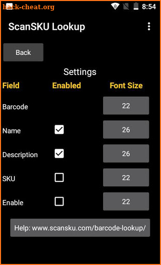 Barcode Scan Database screenshot