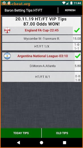 Baron Betting Tips HT-FT screenshot