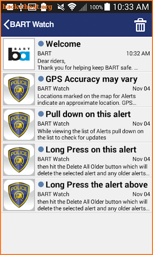 BART Watch screenshot