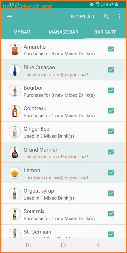 Bartender Pro screenshot