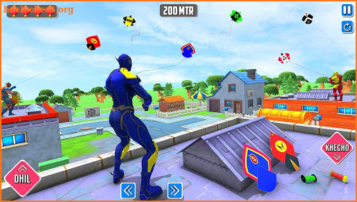 Basant Festival Battle:Superhero Kite Flying Games screenshot