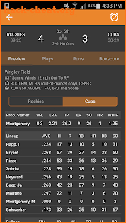 Baseball MLB Scores, Stats, Plays, & Schedule 2018 screenshot