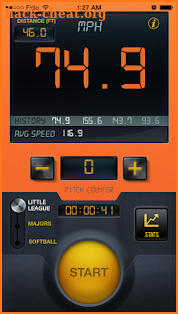 Baseball Pitch Speed Radar Gun screenshot