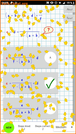 basequation - practice equation solving screenshot