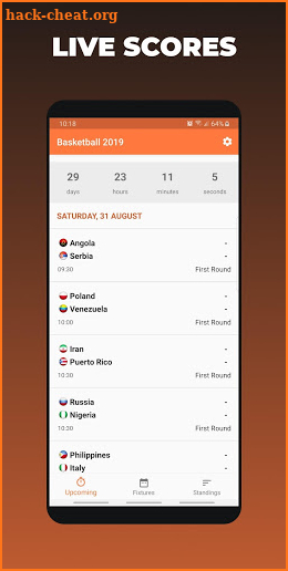 Basketball 2019 Cup - Live Scores & Schedule screenshot