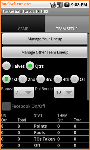 Basketball Stats Lite screenshot