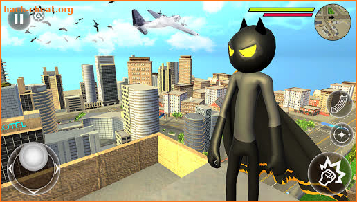 Bat Rope Hero Stickman Crime - Gangster Mafia Game screenshot