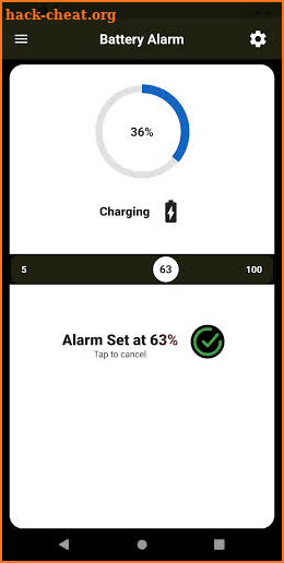 Battery Alarm - Set Alarm for any Percent screenshot