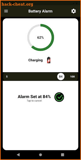 Battery Alarm - Set Alarm for any Percent screenshot