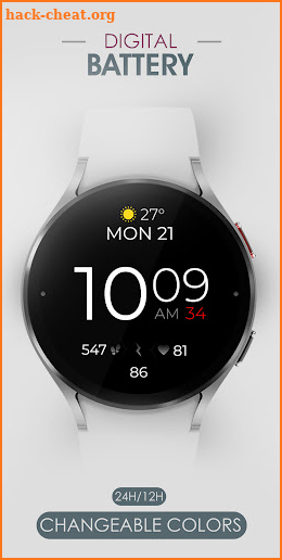 Battery Digital Watch Face screenshot