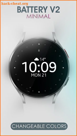 Battery v2 Digital watch face screenshot