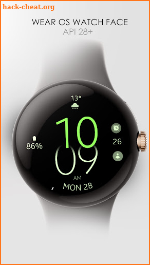 Battery v4 digital watch face screenshot