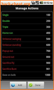 Batting Stats screenshot