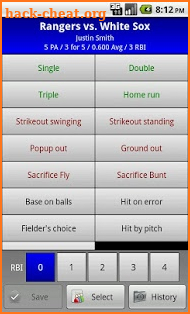 Batting Stats screenshot