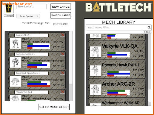 Battletech Tactical Companion screenshot