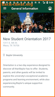 Baylor University screenshot