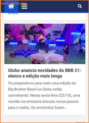 BBB 21 AO VIVO screenshot