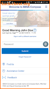 BBVA Compass Banking screenshot