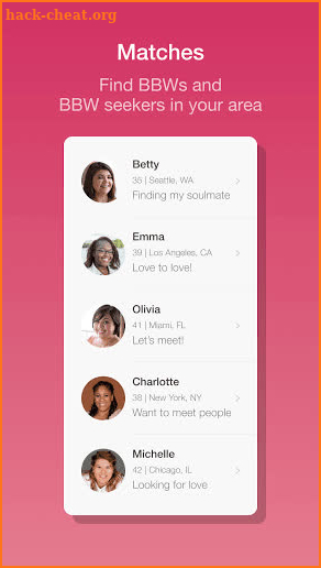 BBW Romance Dating App screenshot