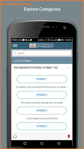 BCS Hymnary screenshot