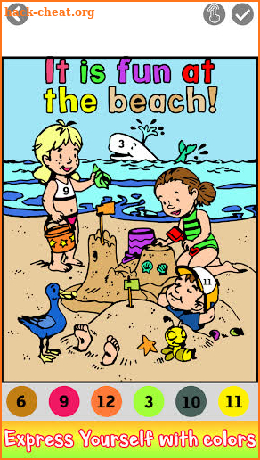 Beach Color by Number - Sea View Coloring Book screenshot