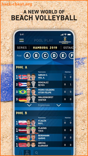 Beach Majors App screenshot