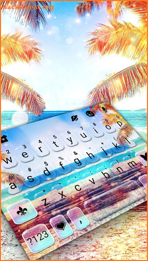 Beach Paradise Keyboard Theme screenshot