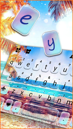 Beach Paradise Keyboard Theme screenshot