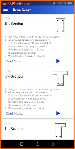 Beams Design screenshot