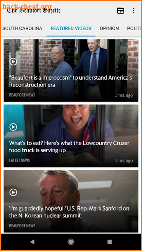Beaufort Gazette - mobile news screenshot