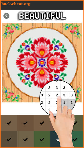 Beautiful Cross Stitch Picture Color By Number screenshot