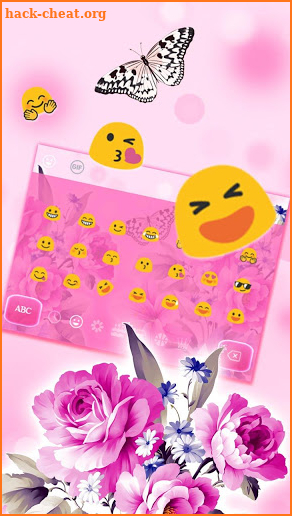 Beautiful Flower Butterfly Keyboard Theme screenshot