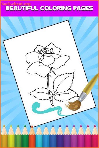 Beautiful Flowers Coloring Book screenshot