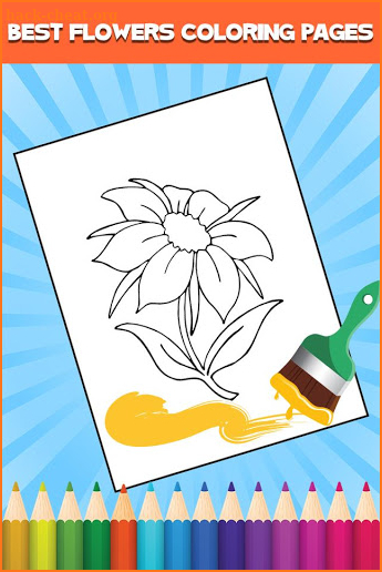 Beautiful Flowers Coloring Book screenshot