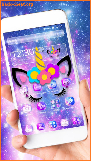 Beautiful Galaxy Unicorn Theme🦄 screenshot