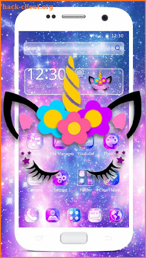 Beautiful Galaxy Unicorn Theme🦄 screenshot