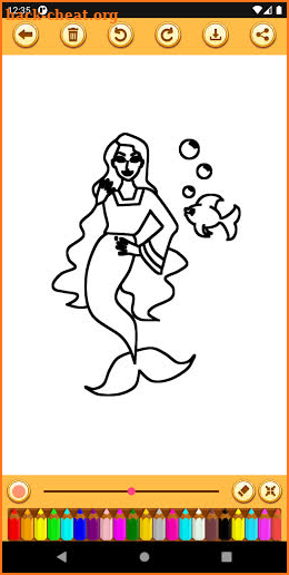 Beautiful Mermaid Coloring Book screenshot