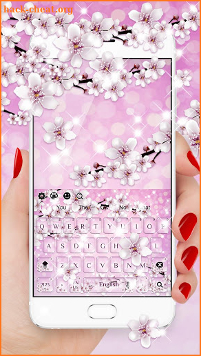 Beautiful Pink Cherry keyboard screenshot