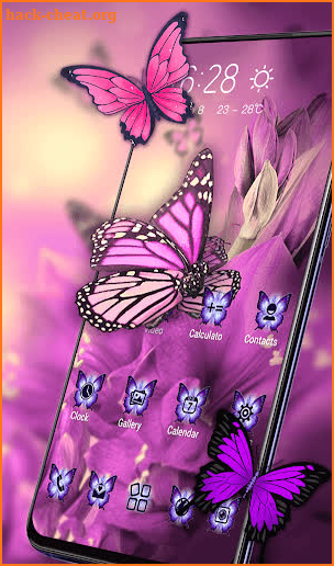 Beautiful Purple Butterfly Flower Theme 2019 screenshot