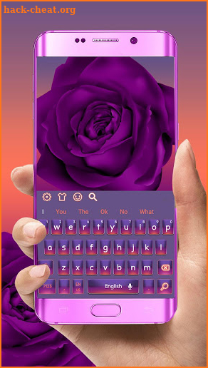 Beautiful Purple Rose Keyboard Theme screenshot