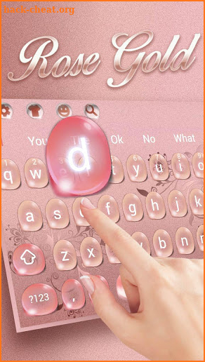 Beautiful Rose Gold Water Drops Keyboard Theme screenshot