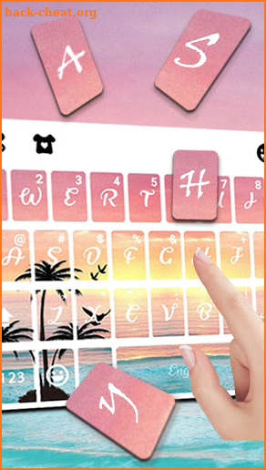 Beautiful Sunset Beach Keyboard Theme screenshot