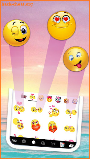 Beautiful Sunset Beach Keyboard Theme screenshot