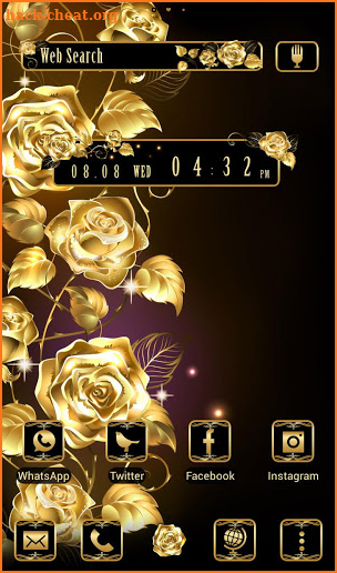 Beautiful Wallpaper Golden Roses Theme screenshot