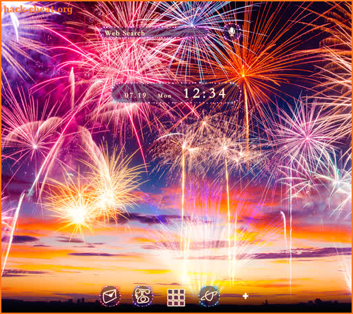 Beautiful Wallpaper Sundown Fireworks Theme screenshot