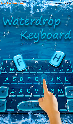 Beautiful Water Drop Keyboard Theme screenshot